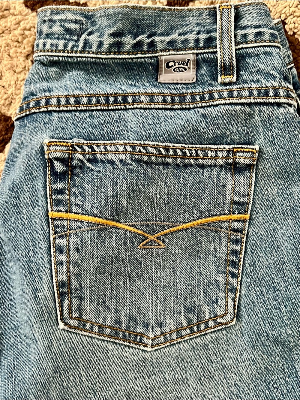 Cruel Girl Relaxed Low Rise Jeans Size 11 Long Western Y2K - Picture 4 of 8